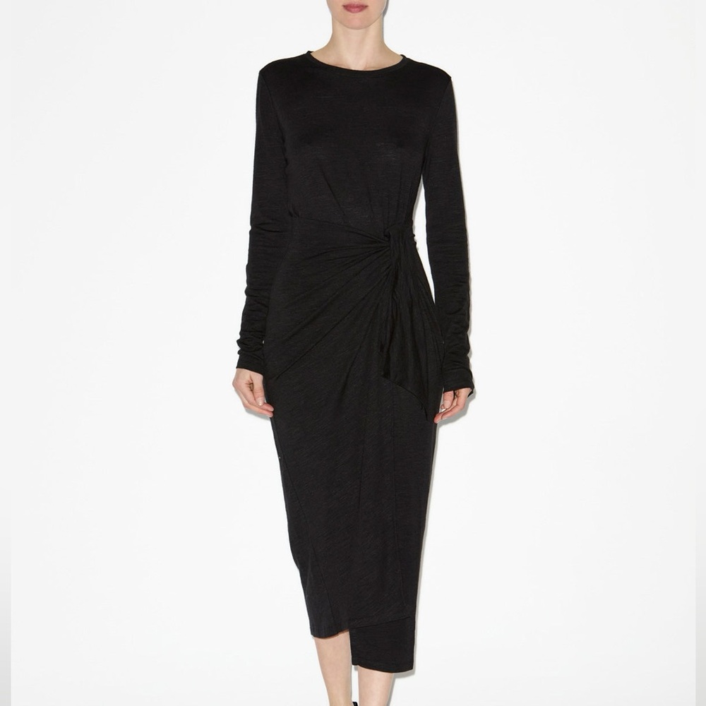 Isabel Marant Etoile Women's Black Lisy Long-Sleeve Dress - Picture 2 of 8